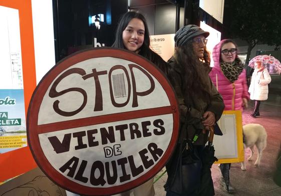 Imagen de la manifestación convocada por la Asociación Feministas Bercianas en Ponferrada