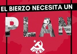 Cartel de la campaña del PCE en el Bierzo.
