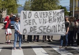 Imagen de la protesta en Columbrianos.