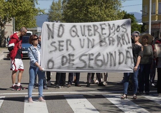 Imagen de la protesta en Columbrianos.