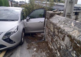 Imagen del accidente en San Miguel de Arganza.