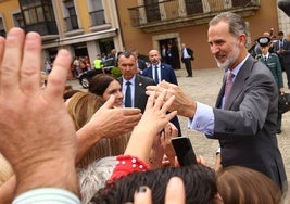 Imagen del Rey Felipe VI durante su visita a Ponferrada en el año 2022.