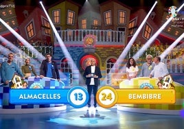 Captura de la puntuación final de Almacelles y Bembibre en el primer programa del Grand Prix.