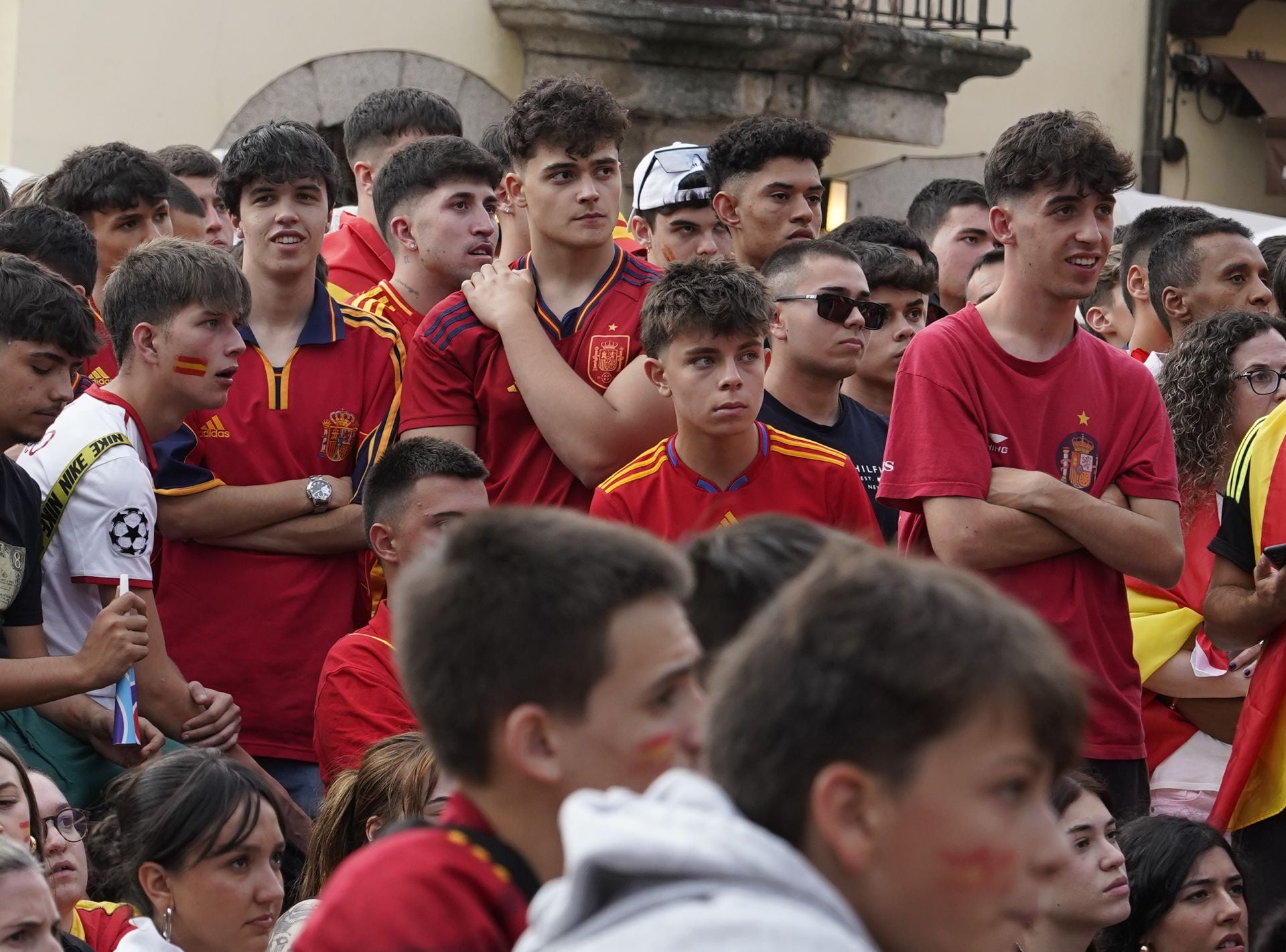 Ponferrada celebra la victoria de España en la Eurocopa.