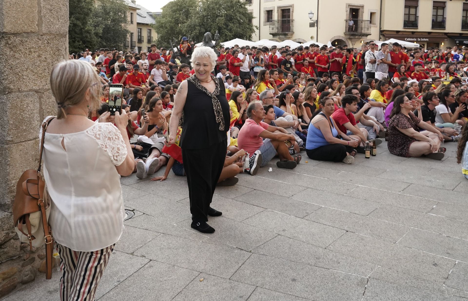 Ponferrada celebra la victoria de España en la Eurocopa.