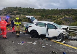 Accidente en la A-6.