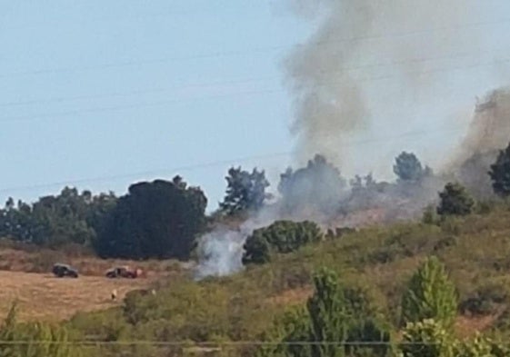 Imagen del incendio de Bembibre.
