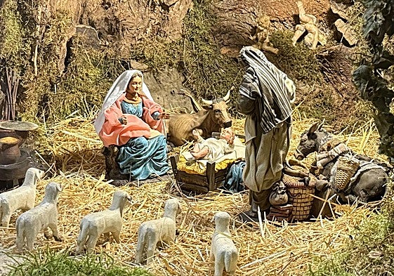 Portal de Belén en uno de los nacimientos que se pueden visitar en el Bierzo.