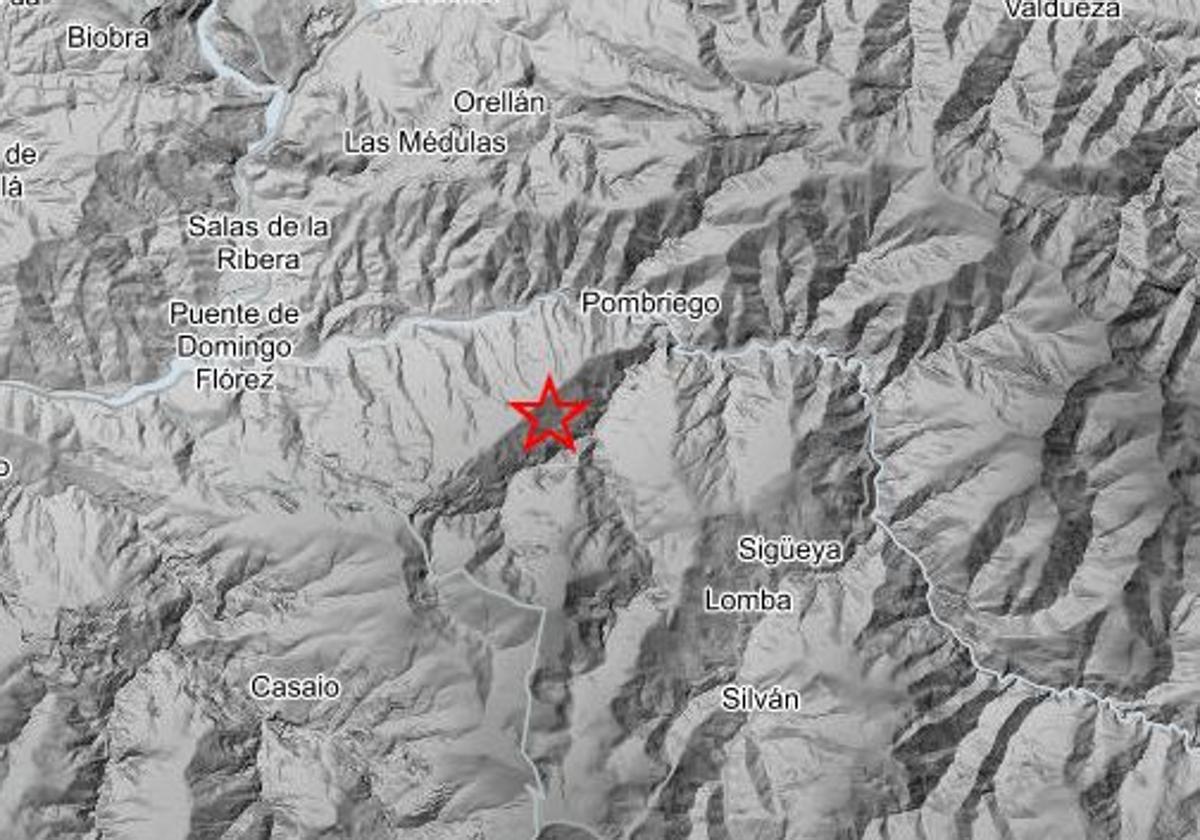 Imagen del epicentro del terremoto que se registró en Benuza.