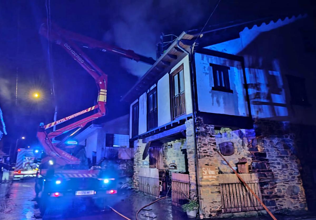 Intervención de Bomberos de Ponferrada.