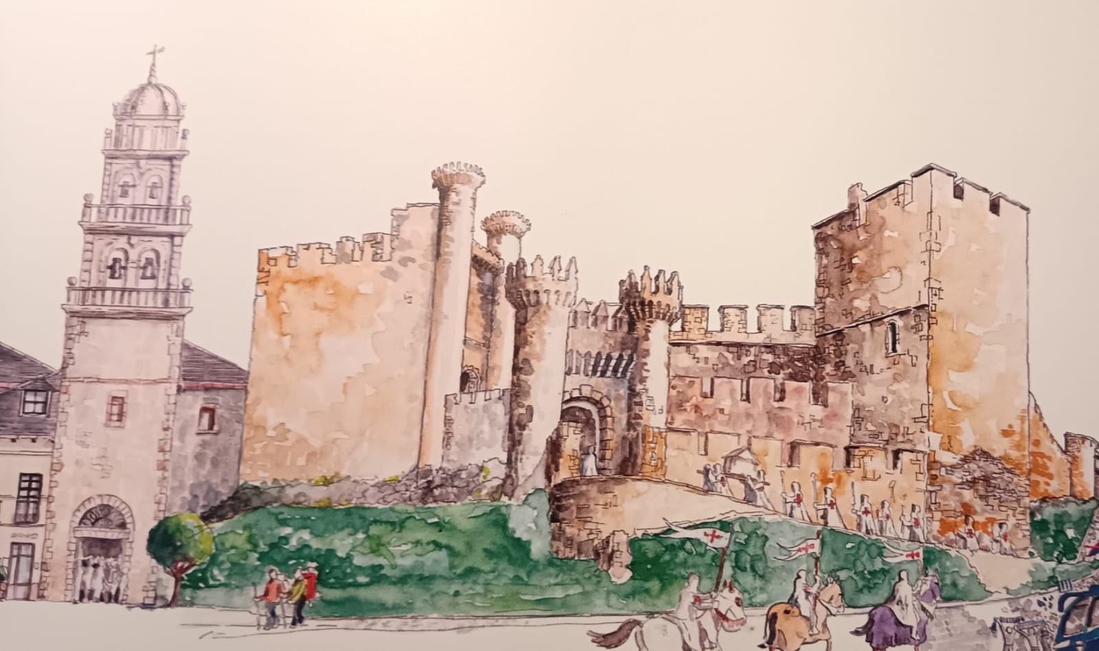 Imagen del nuevo skyline en color de Ponferrada.