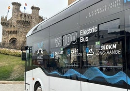 Imagen de un autobús eléctrico del Servicio Municipal de Transporte (SMT) de Ponferrada.