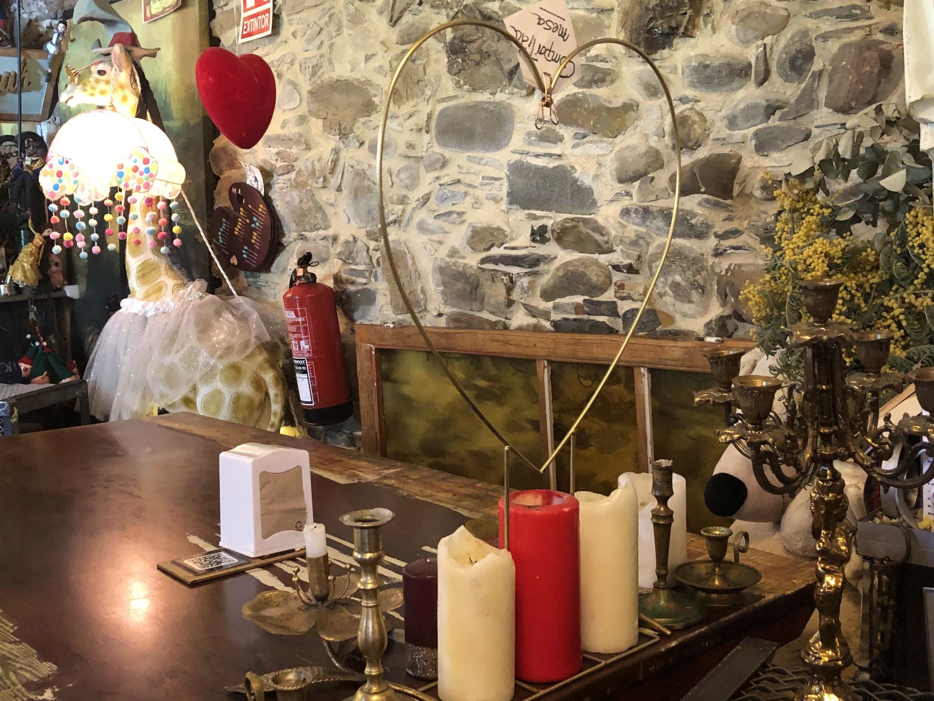 Imagen de una de las mesas decoradas del Godivah.