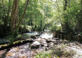 Imagen de la toma de agua del molino de Vegamolín.