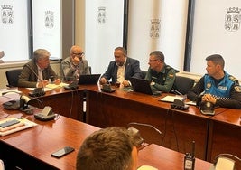 Imagen de la reunión del Centro de Coordinación Operativa Integrada (Cecopi) en León.