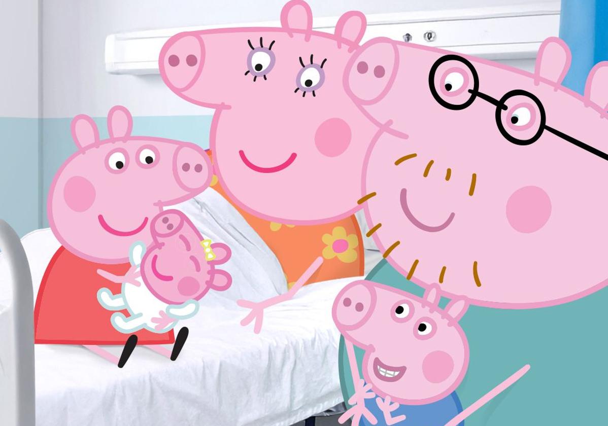 La familia Pig da la bienvenida a un nuevo integrante.