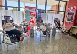 Imagen del maratón de donación de sangre en el Hospital del Bierzo.