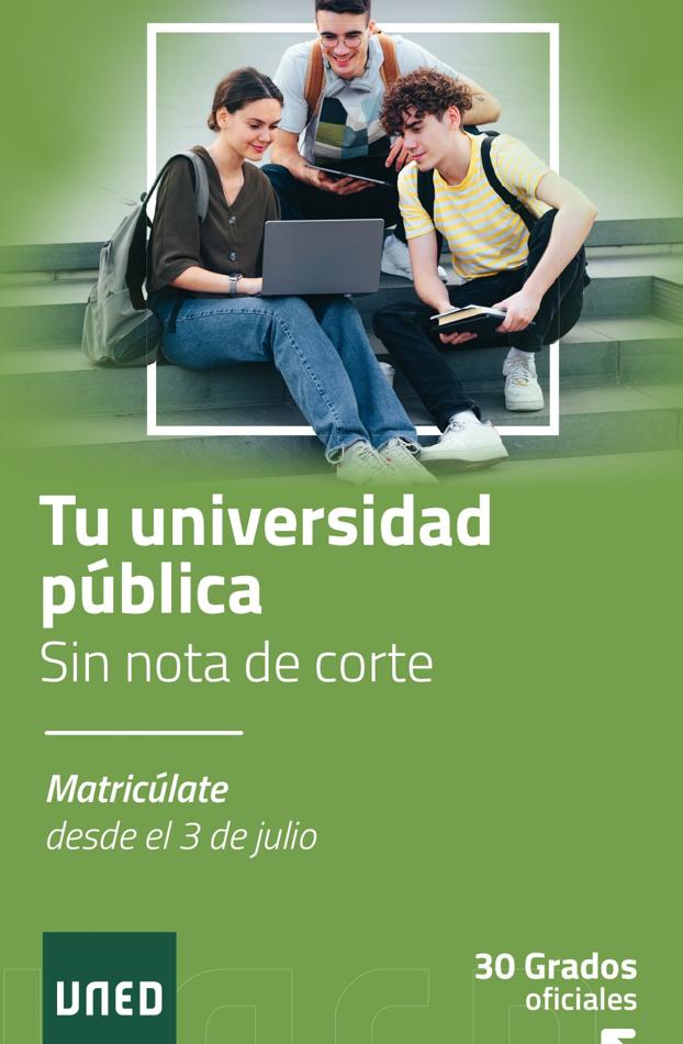 Cartel informativo sobre las matriculaciones en Uned Ponferrada