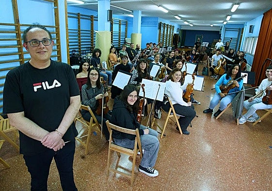 Imagen de archivo de un ensayo de la Orquesta Sinfónica de Ponferrada.