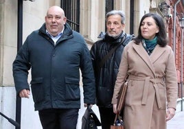 Imagen de archivo de la llegada de Pedro Muñoz a la Audiencia Provincial.