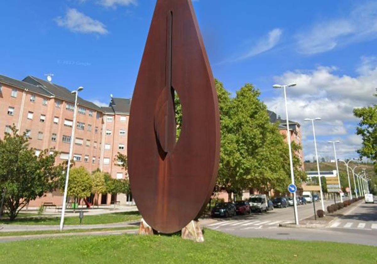 Imagen de la glorieta de los Donantes de Sangre en Ponferrada.