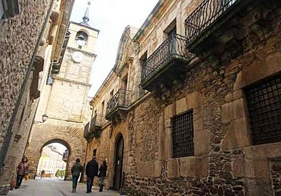 Imagen de archivo de la calle del Reloj de Ponferrada.