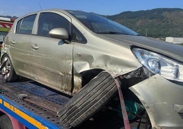 Estado del vehículo tras el accidente.