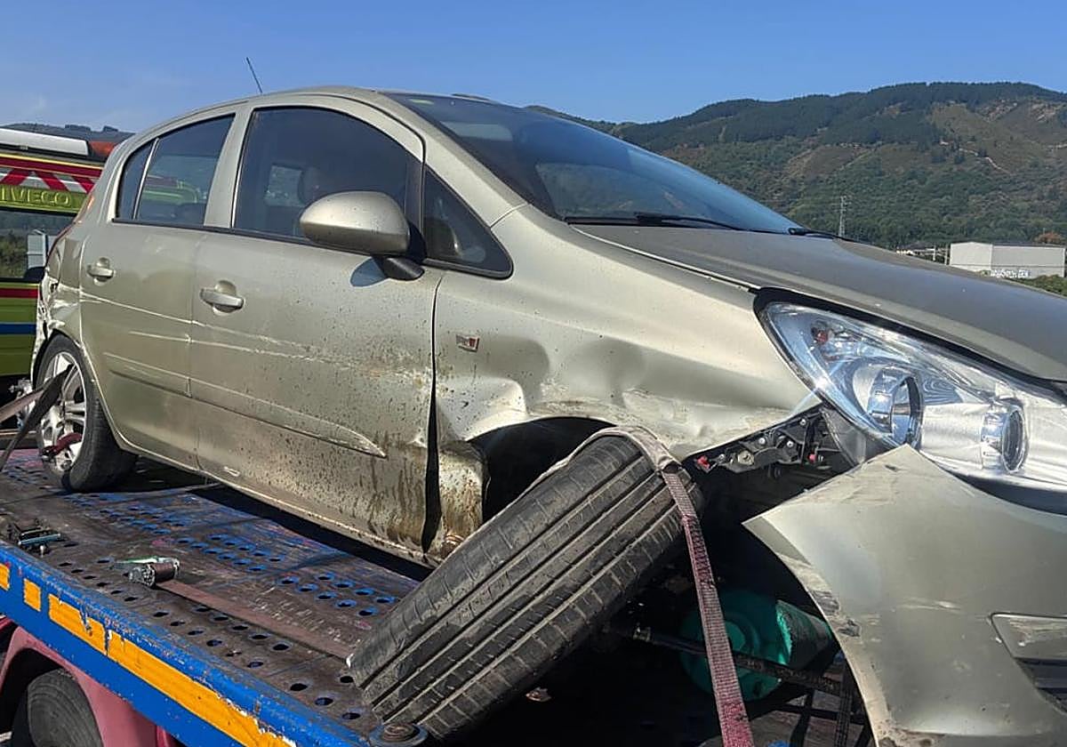 Estado del vehículo tras el accidente.