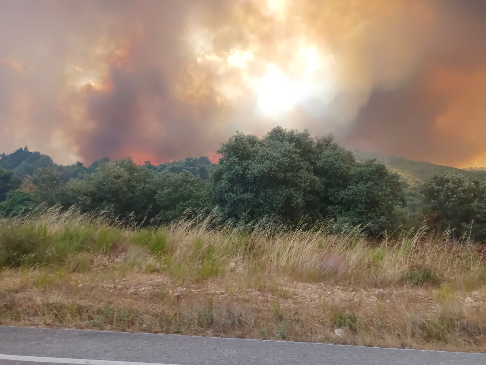 Las imágenes del incendio en Las Médulas