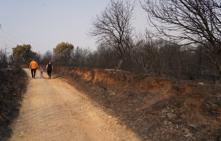 Incendio en Las Médulas.