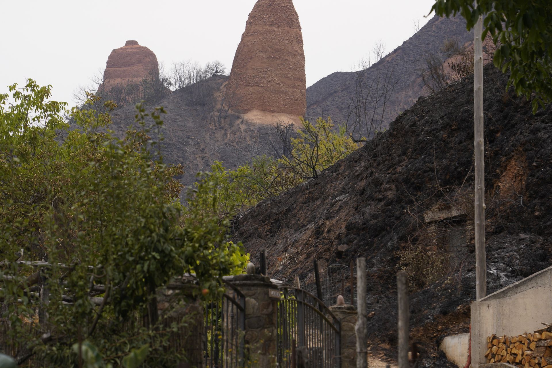Incendio en Las Médulas.