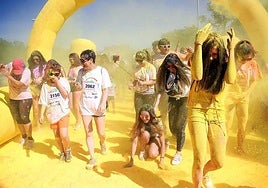 Imagen de archivo de una carrera de color.