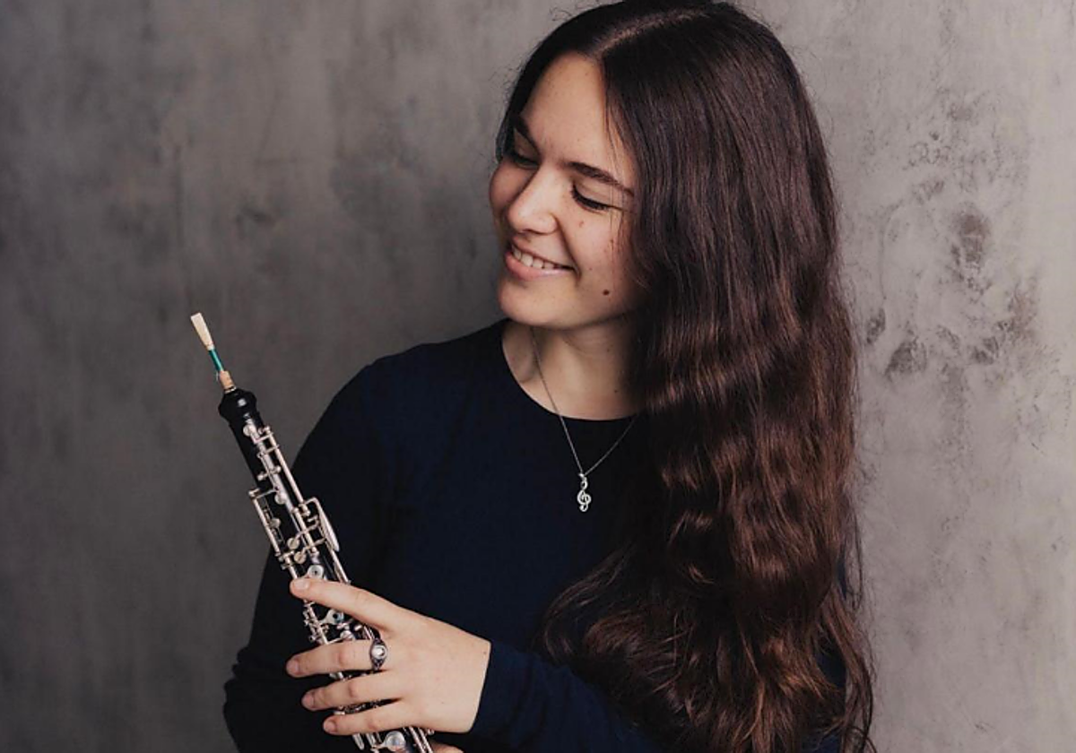 La oboista berciana Olivia Belzuz.
