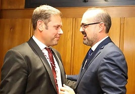 El alcalde de Ponferrada, Marco Morala, y el concejal de CB, Iván Alonso, en una imagen de archivo.
