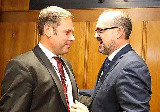 El alcalde de Ponferrada, Marco Morala, y el concejal de CB, Iván Alonso, en una imagen de archivo.