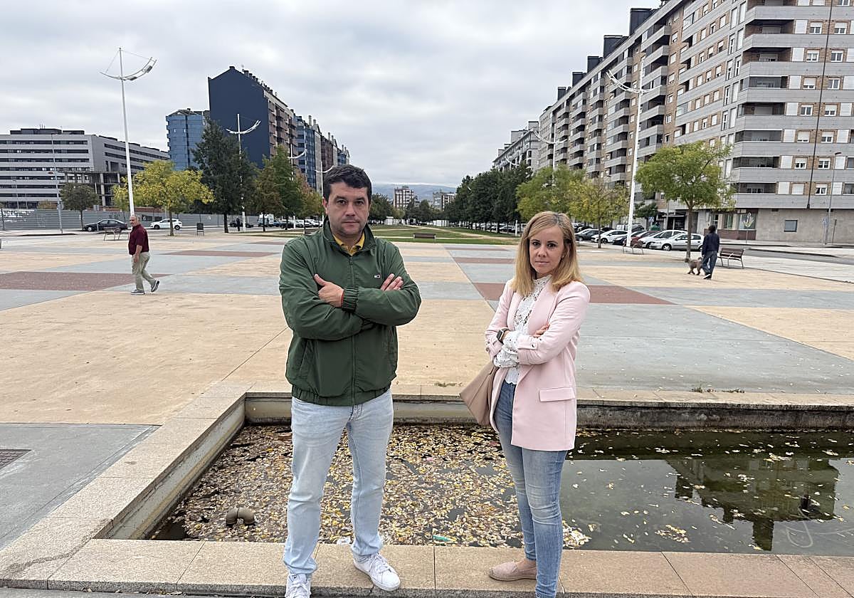 Pedro Villanueva y Paula Covadonga, presidente y secretaria de la Asociación Vecinal de La Rosaleda.