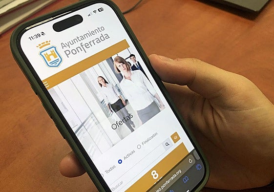 Imagen de la aplicación móvil 'Empleo Ponferrada'.