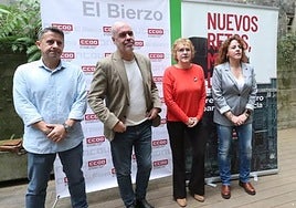 El sindicato CCOO celebró la asamblea provincial de delegados en Ponferrada con la participación del secretario general, Unai Sordo.