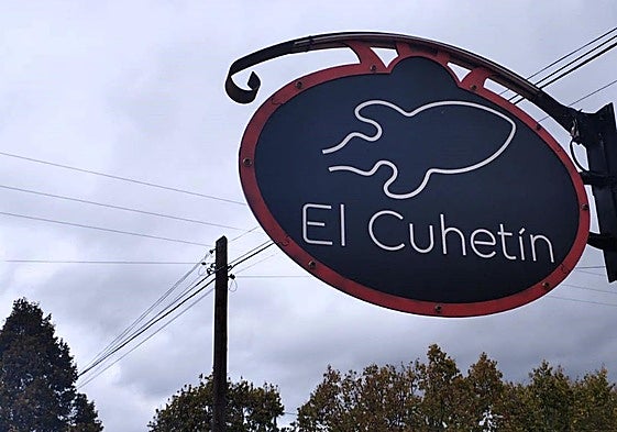 Cartel del bar de Cueto.