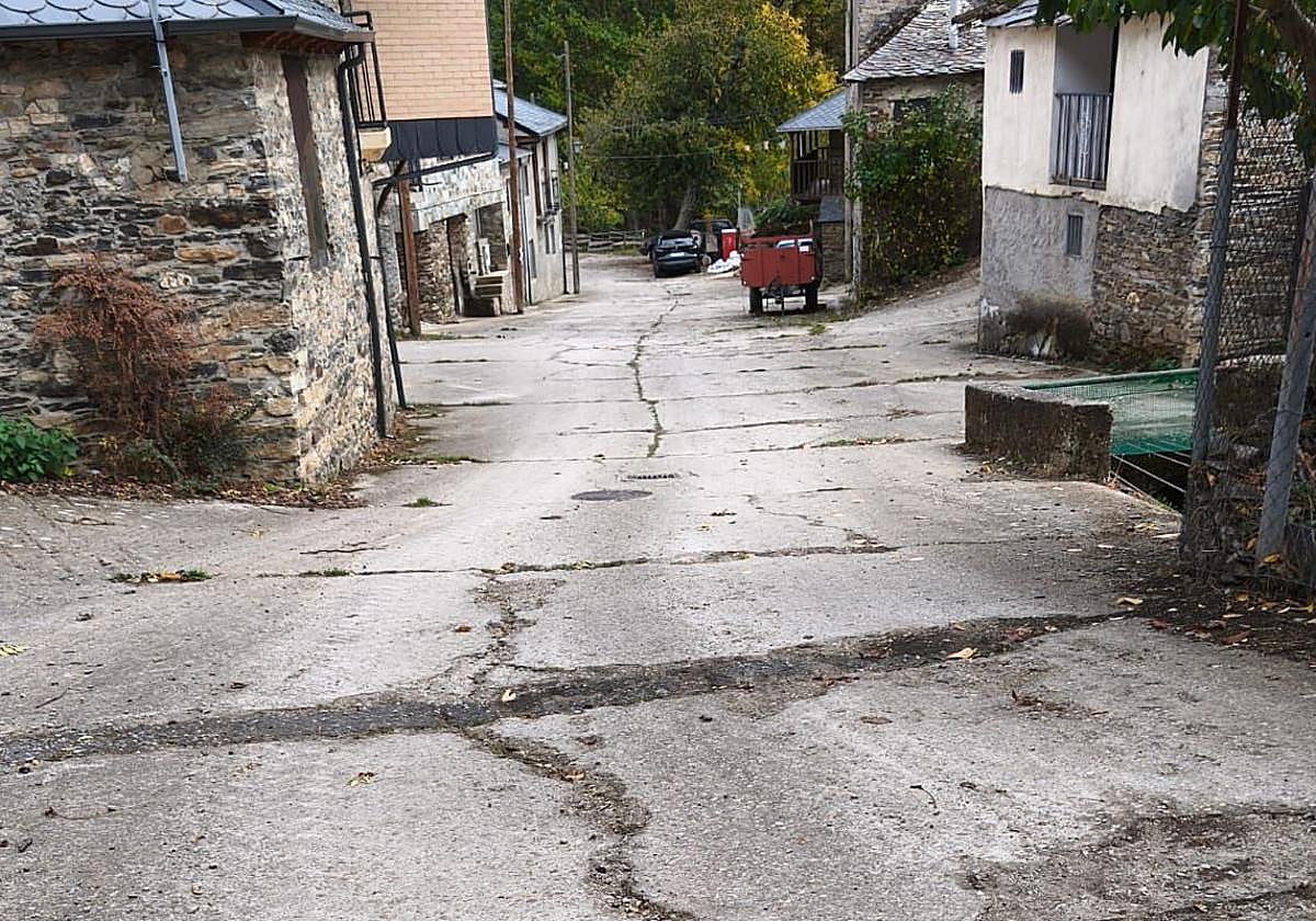 Imagen del pueblo de Bouzas en el que se aprecia el estado de las carreteras.