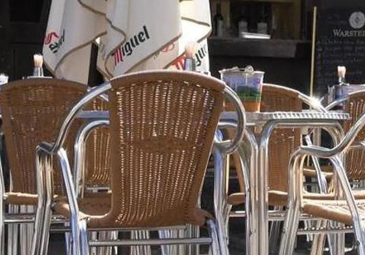 Terraza de un bar en una imagen de archivo.