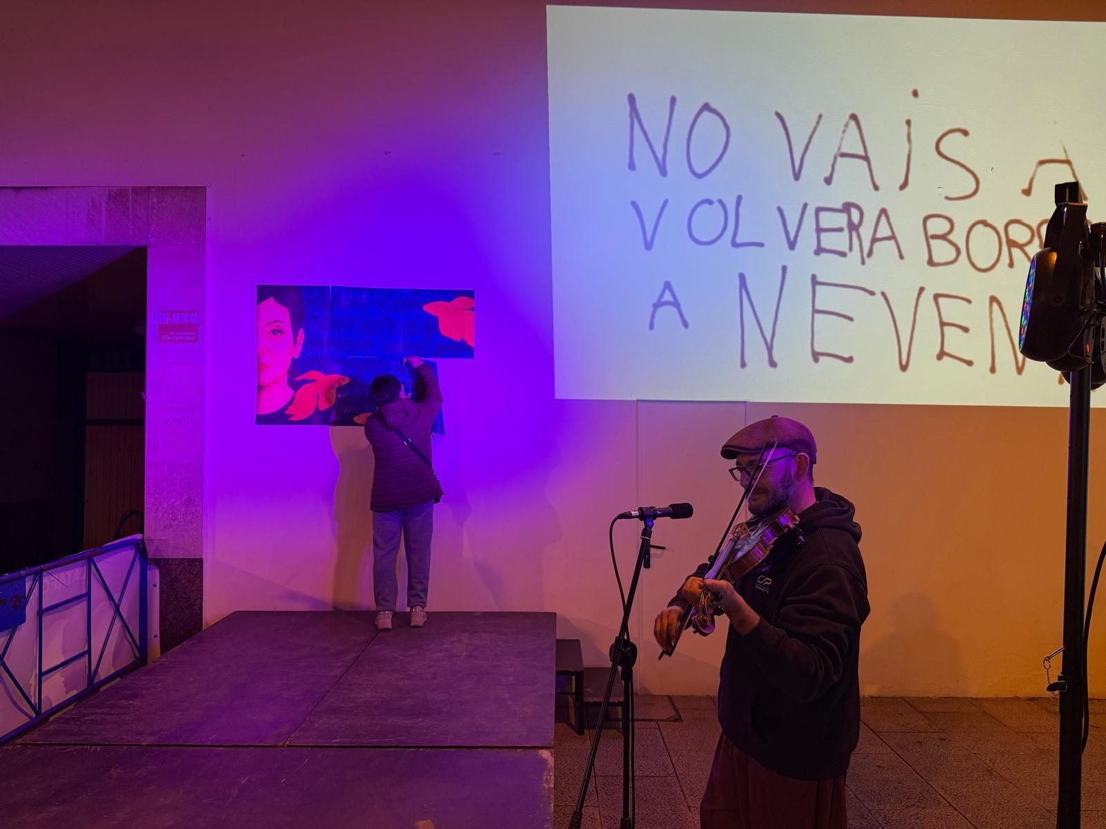 Acto en Ponferrada de la Plataforma contra las Violencias Machistas del Bierzo y Laciana.