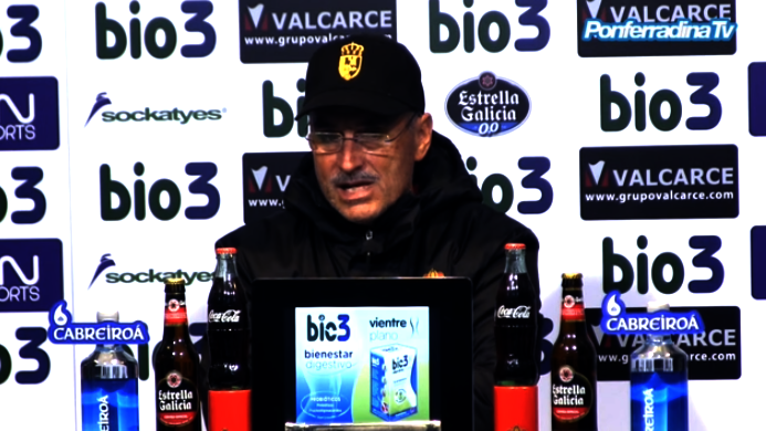 El entrenador de la SD Ponferradina, 'Fabri'.