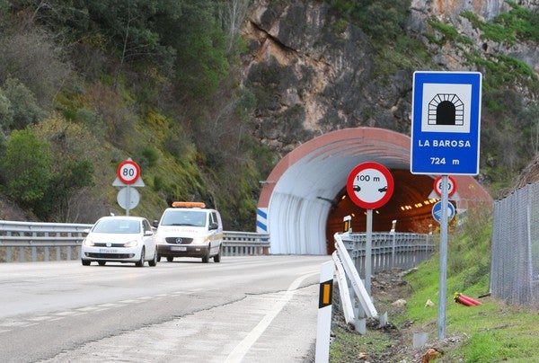 Túnel de la N-120 en La Barosa. 