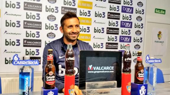 Manolo Herrero, en la rueda de prensa de este viernes.