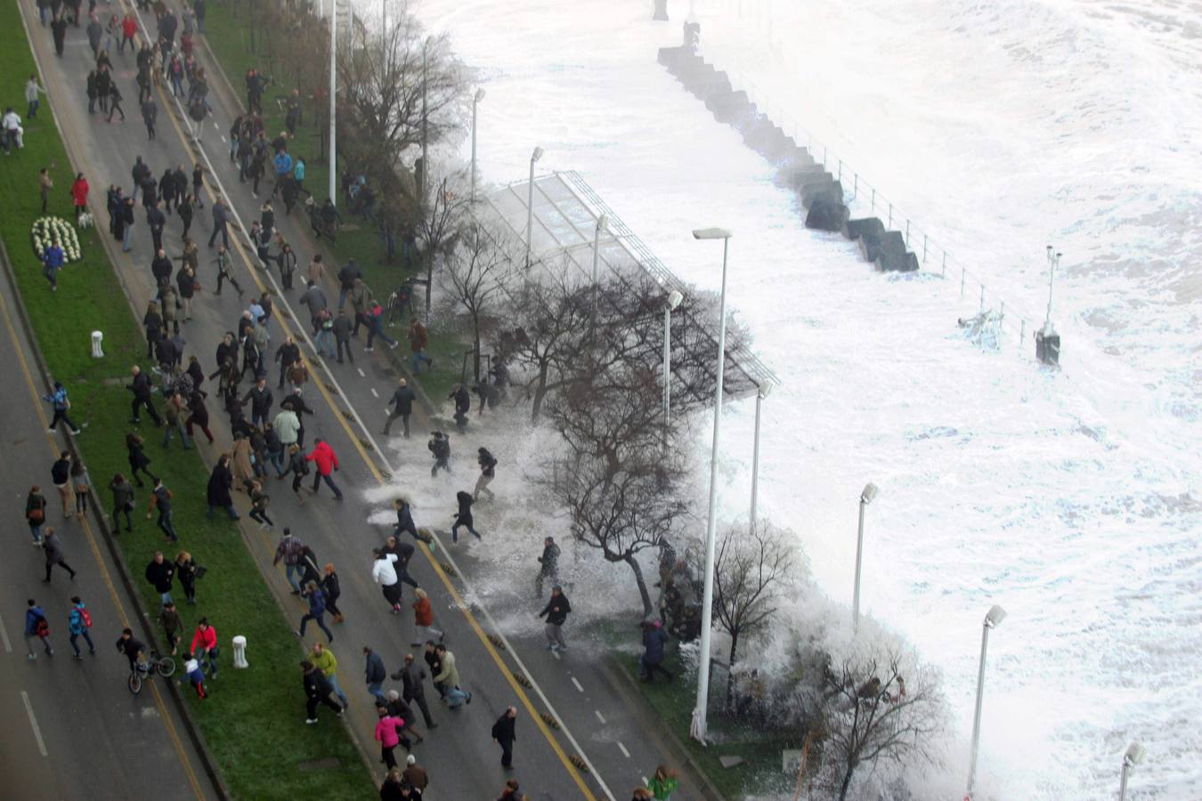 El azote del temporal en Asturias