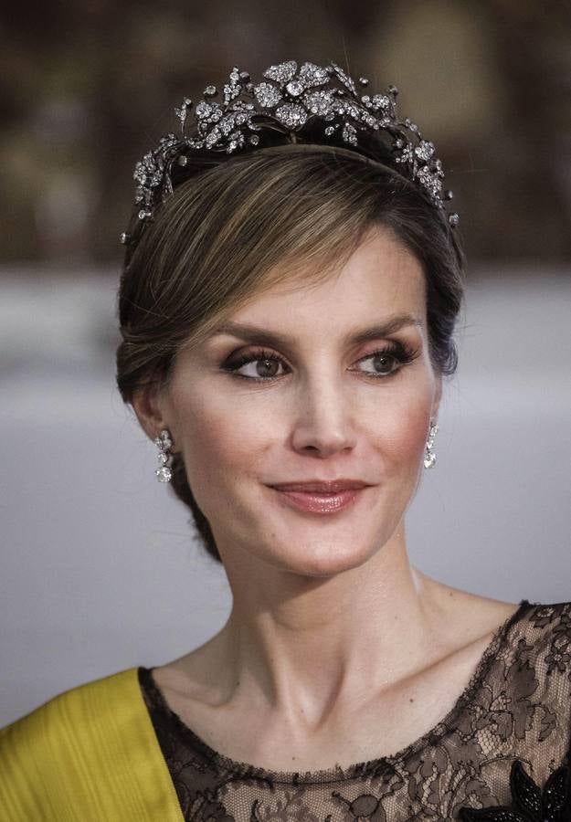 Máxima gala para la última cena con el Rey de anfitrión