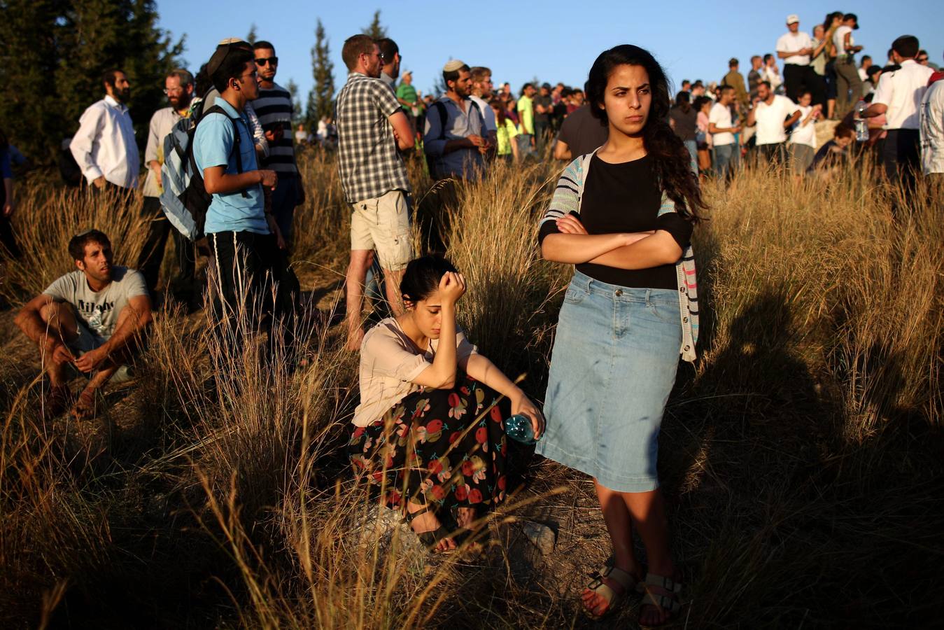 Funeral de los tres jóvenes israelíes secuestrados y asesinados. 