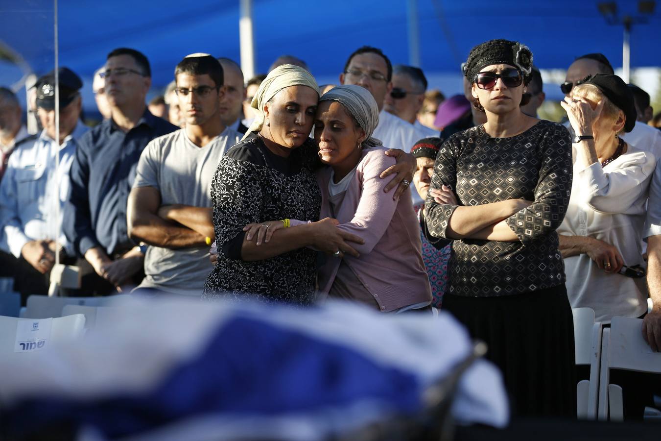 Familiares de los jóvenes israelíes. 