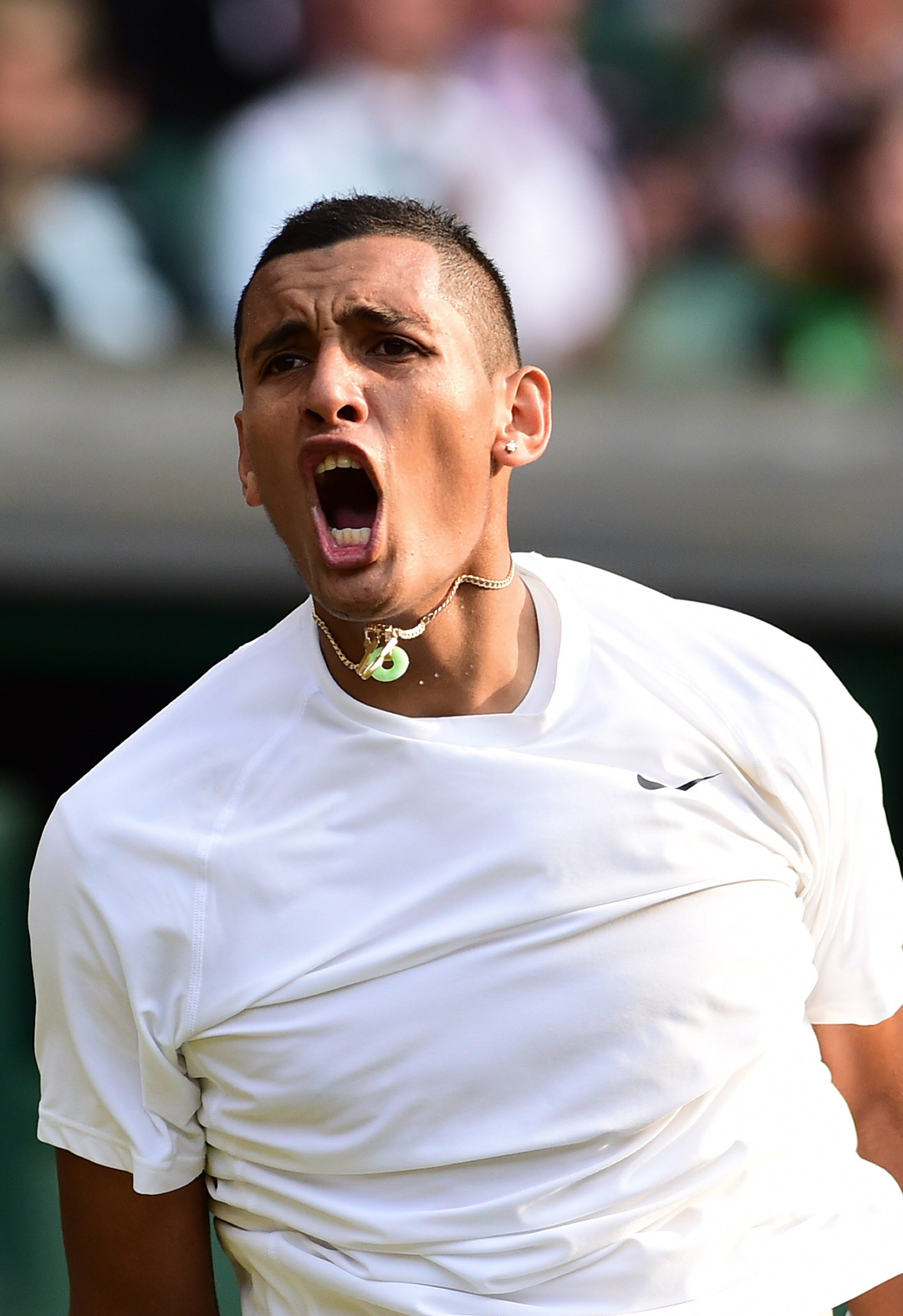 Nick Kyrgios celebra su victoria ante Nadal.